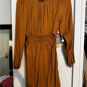 Elegant Brown Women's Dress